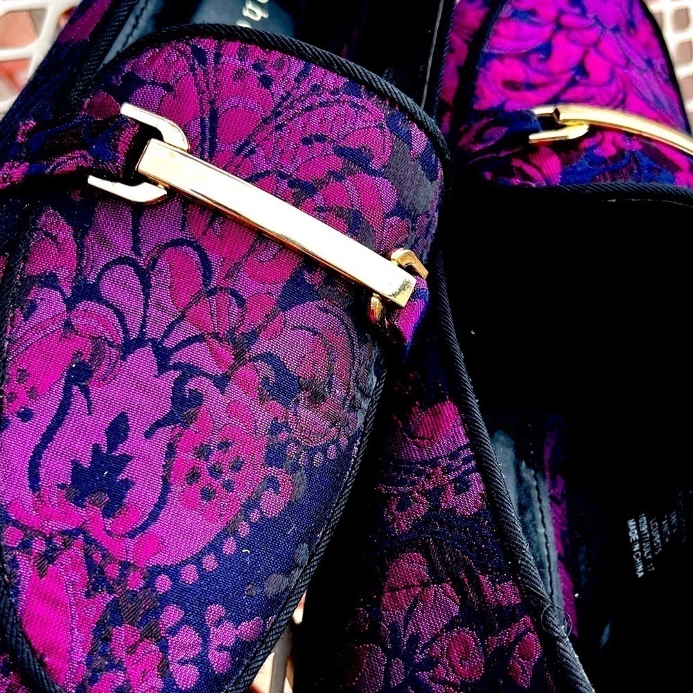 METAPHOR PAISLEY DAMASK SLIP ON LOAFERS - Picture 6 of 8